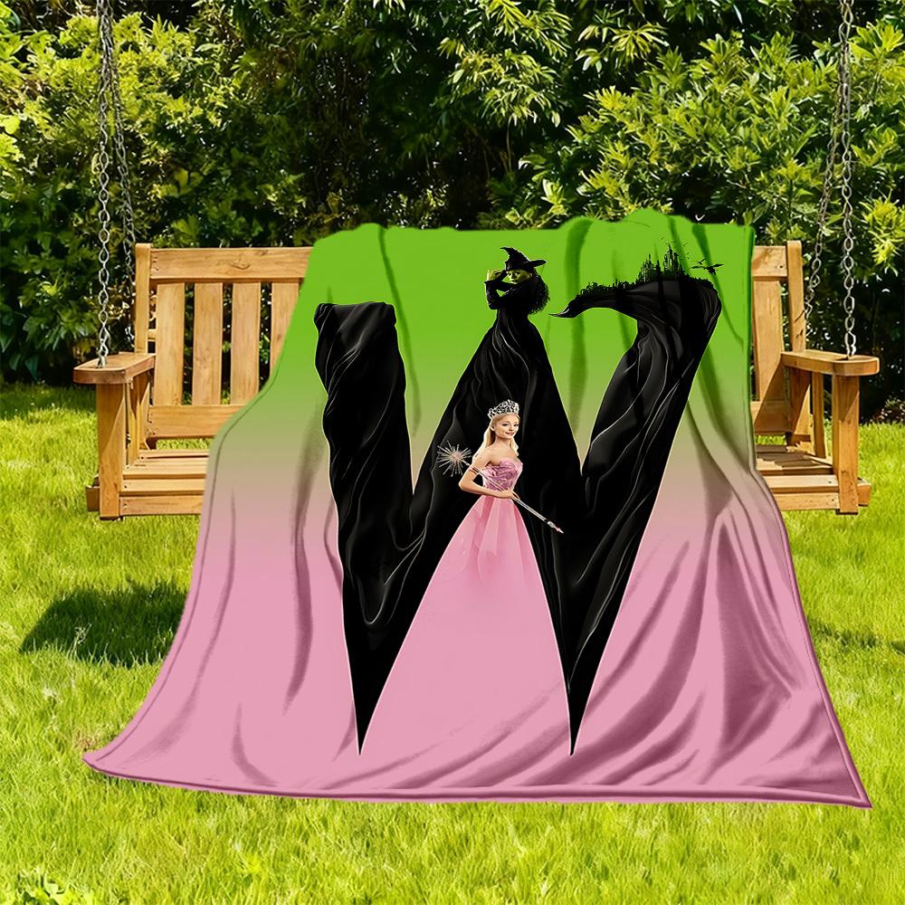1pc Witched Outdoor Blanket Lightweight Flannel, Soft & Warm, All-Season Use for Sofa, Outdoor, Camping, Living Room, Office085