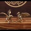 Metal Handicrafts Golden Dinosaur Flying Dragon Brass Sculpture Handmade Ornaments Home Decoration Accessories
