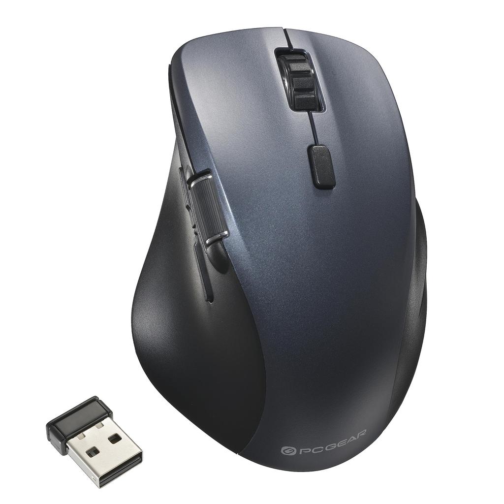 Ohm Electric PCGEAR Wireless Mouse, Bluetooth, Compatible with 3 Devices, Side Scrolling, Quiet Click, Gray, Medium, PC-SMBWM10 H 01-3599 OHM