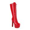 Supply Super high heels female sexy waterproof table pole dance boots night club fashion patent leather boots D