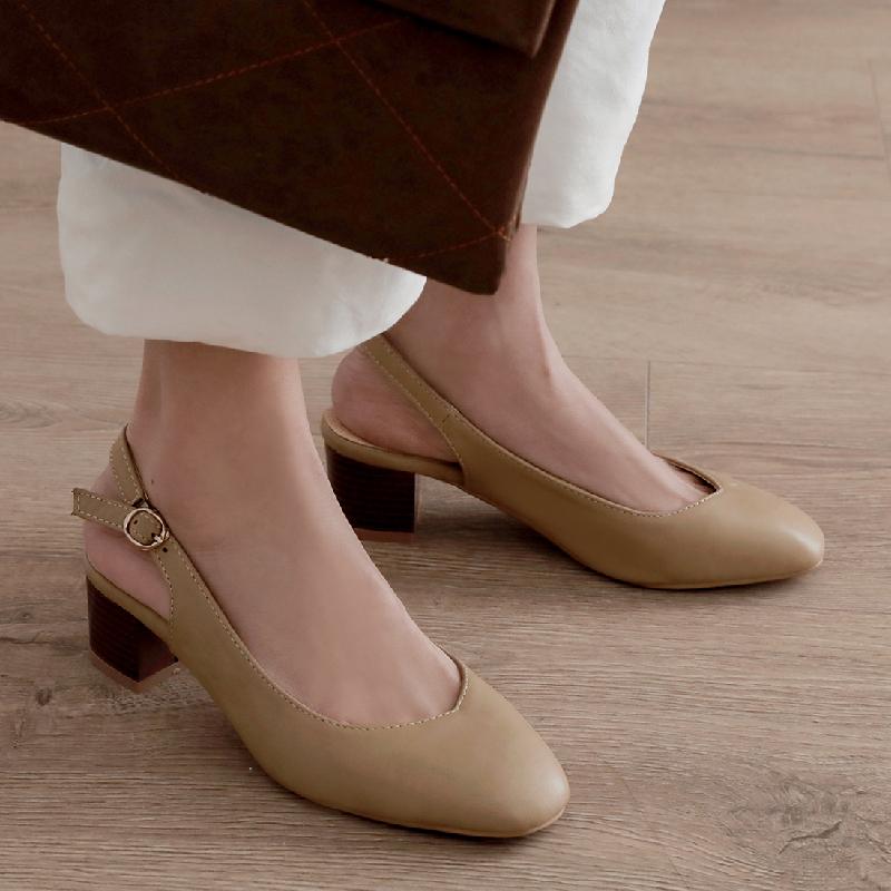 Fashion Summer Shoes For Women Sandals 2024 Large Size 52 50 Elegant Back Straps Low Heels Casual Nude Party Office Shoes Ladies Pumps