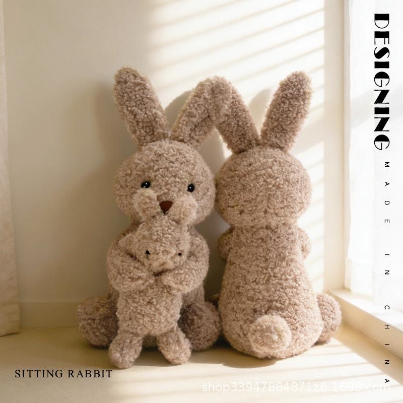 

Mother and Child Rabbit Lullaby Plush Toy - Soothing Pillow and Emotional Keepsake Birthday Gift 38 cm