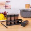 Four-Grid BBQ Spice Set Household Combo Salt & Pepper Jar Kitchen Sealed Moisture-Proof Container for Culinary Storage