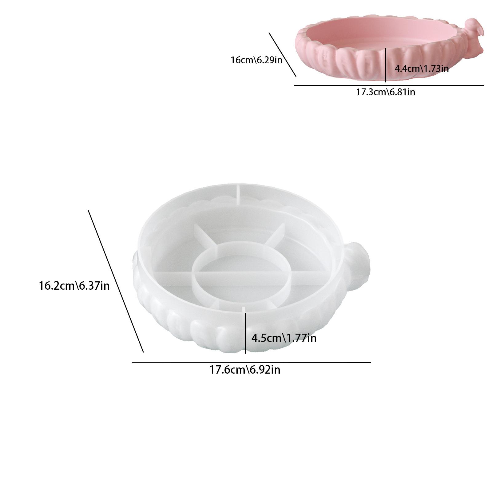 Easter Lace Rabbit Tray Silicone Mold DIY Aromatherapy Gift Dish Plate Decorative Item Plaster