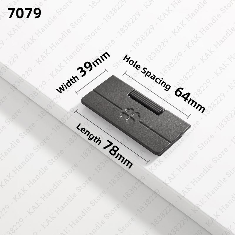 KAK Hidden Furniture Handle Gold Aluminum Alloy Flat Concealed Buckle Cabinet Pulls Flush Mounted Wardrobe Door Handle Hardware