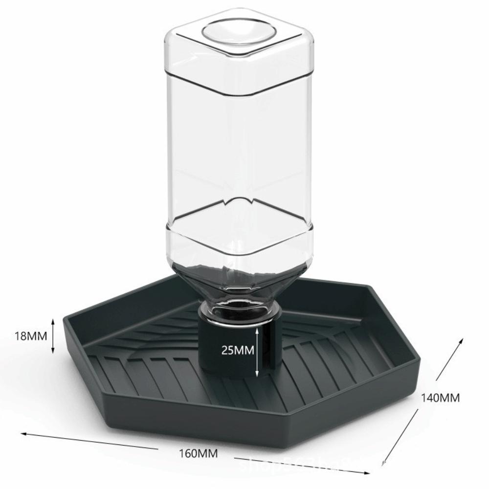 Plastic Reptiles Water Feeder Bowl Automatic Water Dispenser Turtle Water Bowl  Reptiles Pet серый