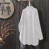 2026 Women's Loose Casual Irregular Button-Down Long Sleeve Shirt for Autumn and Winter
