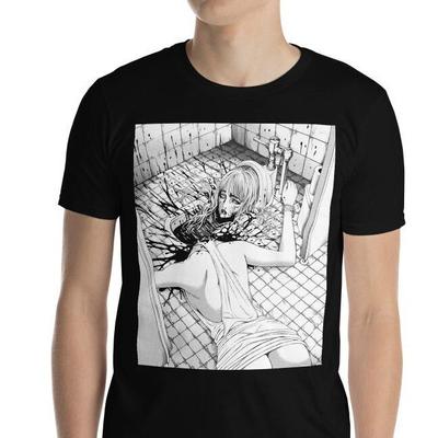 Dziewczyna anime Horror Manga Creepypasta Przerażający Koszulka z krótkim rękawem Unisex