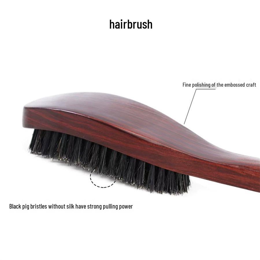Cross-border Smooth Bristle Beard & Hair Brush - Large Curved Design for Grooming & Stray Hair Removal