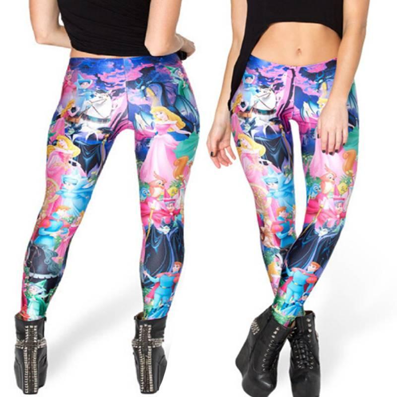 Stylish Cross-border Women's Nine-point Leggings With High Elasticity And 3d Print Design For A Perfect Fit