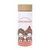 Monchhichi Edelstahlflasche 300ml [Gingham-Karo/Sitzend] Pendlerfreundlich, Isoliert, 133-002