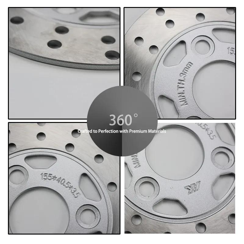 LINGQI RACING 155mm Vorderradbremsscheibe Rotor mit 3 Befestigungsschrauben für Monkey Z50 Bike Z50R Pit Dirt Bike Motorradzubehör
