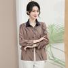 Ronghua Mom's 2025 Autumn Elegant Loose Jacket for Middle-Aged Women