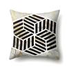 Nordic Pillow Ins Style Polyester Pillow Case Car Decoration Home Printed Car Waist Cushion Pillow Case