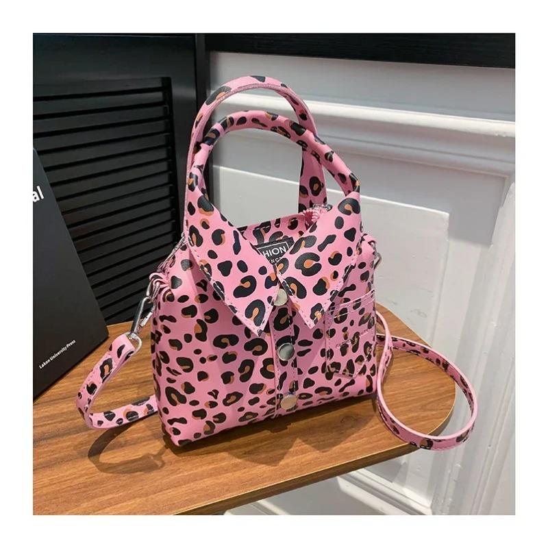 Леопардовый принт ПУ квадратные компактные сумки через плечо и через плечо уникальный — фото 17