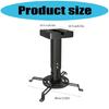 Universal Adjustable Projector Mount Ceiling Installation 25-35cm Extendable Height Metal Flexible Claws