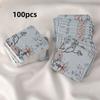 100pcs Chic Floral Earring Display Cards - Durable Patterned Paper, Elegant Showcase Solution for Jewelry