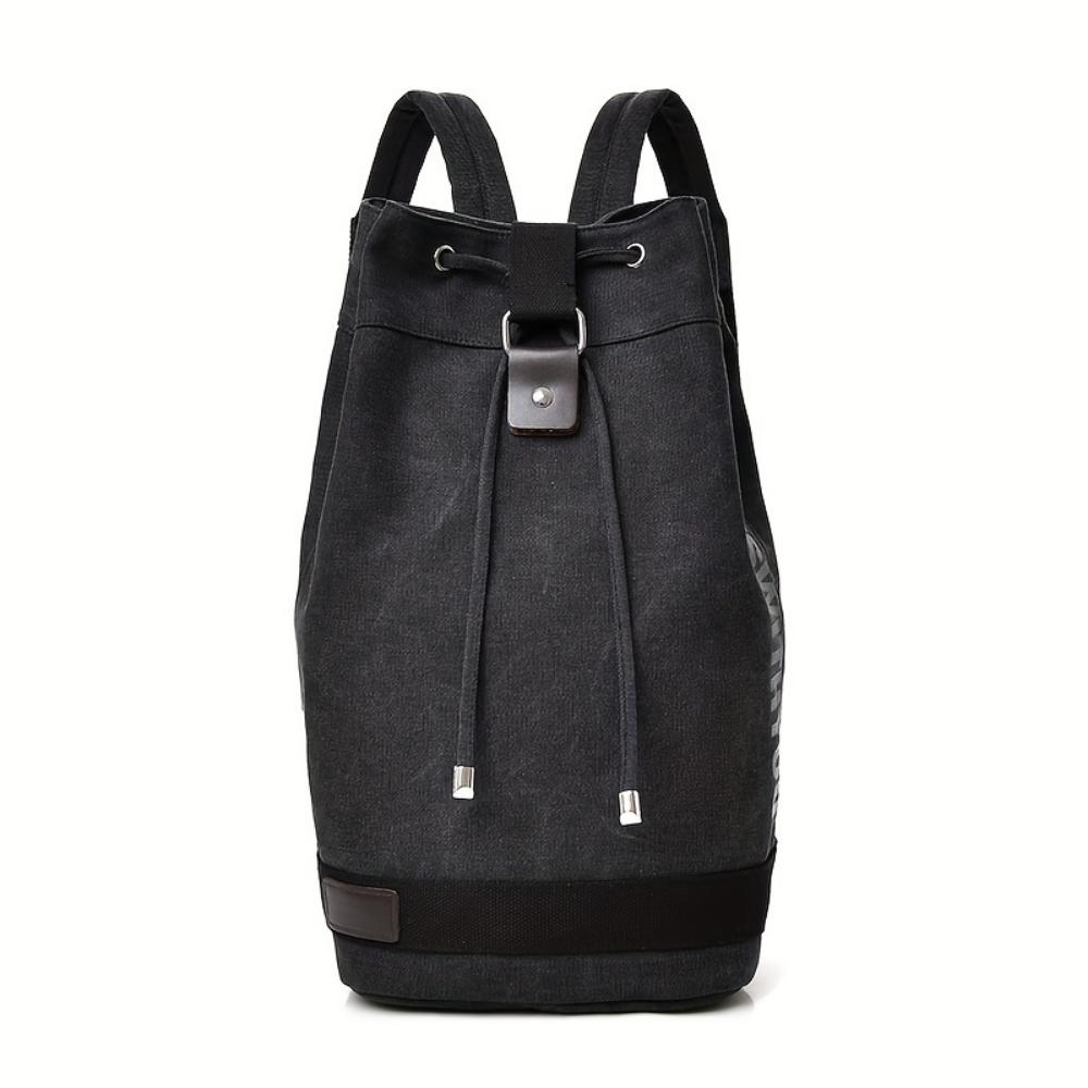 Fashion Canvas Sports Backpack Barrel Bag Travel Computer Backpack Men's Bag Leisure Travel School Bag Unisex