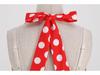 1950er Vintage Polka Dot Neckholder Rückenfreies Swing-Kleid mit Hepburn-Kragen