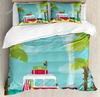 Surf Bedding Set For Bedroom Bed Home Hippie Classic Old Bus with Surfboard Freedom Holida Duvet Cover Quilt Cover Pillowcase741