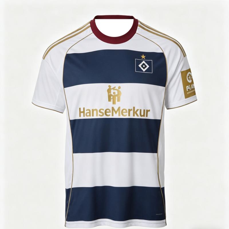 Mode Hamburger 2025-26 Spezielles Fußballtrikot T-Shirt Herren Schnelltrocknend Atmungsaktiv Fußballfans Familie Kinder T-Shirts