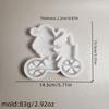 Flexible Silicone Mold Santa with Scooter Decoration Making Mould Temperature Resistant Mould for Christmas Ornament