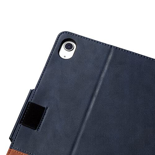 ELECOM iPad 10.9 10th Generation (2022) Case Cover Flap Case Free Angle Soft Leather Material Navy TB-A22RPLFDTNV