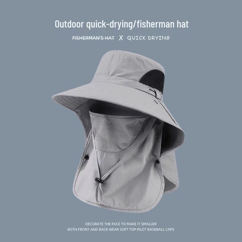 Waterdichte, UV-beschermende outdoorzonnehoed voor dames en heren – zomerse vis- en fietshoed met gezichts- en nekbescherming