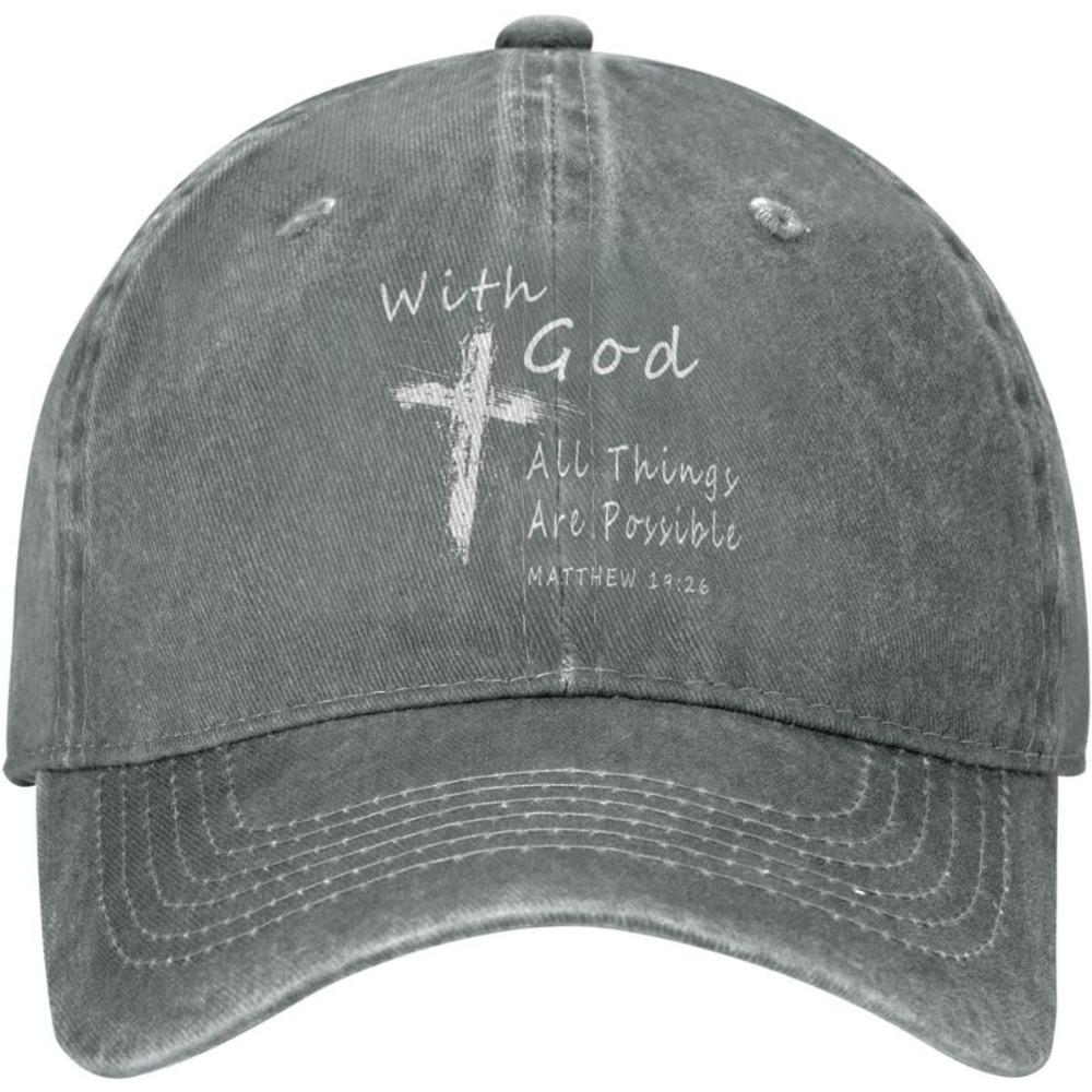 with God All Things are Possible Christian Faith Unisex Baseball Cap