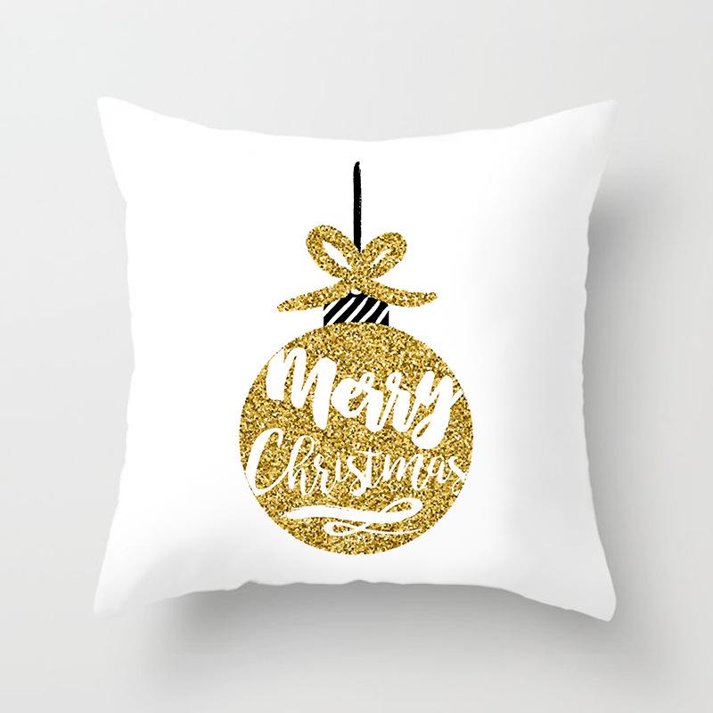 Christmas Golden Series Festive Decoration Pillowcase Home Sofa Car Pillow Cushion