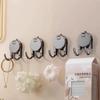 Durable No Drill Suction Cup Double Hook Wall Organizer Removable Bathroom Hooks Press Type Key Clothes Hook Home