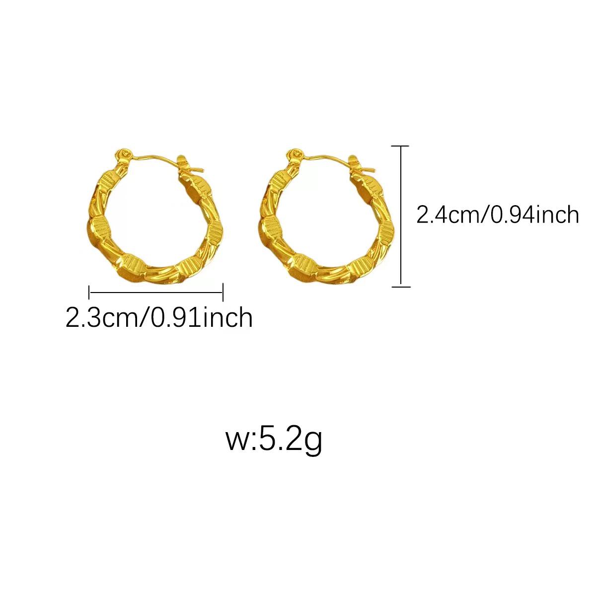 

Минималистичные серьги с покрытием из 18-каратного золота для женщин - Гипоаллергенные, легкая роскошь, европейский и американский дизайн 18K