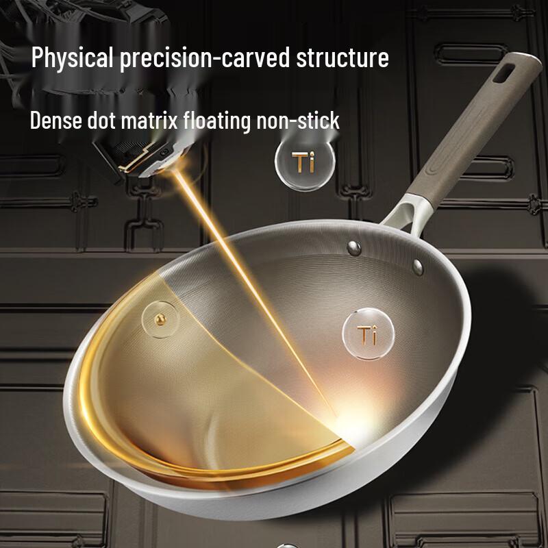 Chui Da Huang 32cm Multi-layer Titanium Non-stick Wok