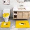 3pcs Real Oviedo Pattern Flannel Nonslip Absorbent Washable Decorative Bathroom Home Toilet Seat Cover Mat