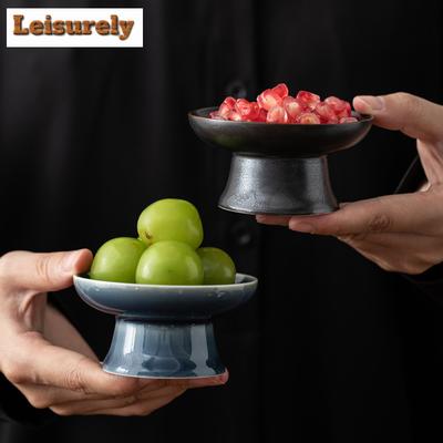 Small High Foot Fruit Dishes Japanese Pastry Plate Food Dinner Plates Candy Bar Mini Dessert Tray Hospitality Dishes Decoration
