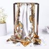 Luxury Floral Silk Square Scarf Women Soft Satin Kerchief Hairband Neckerchief Head Hijab Lady Headband Foulard Bag Ribbon