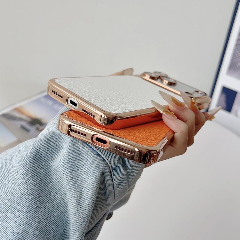 For MagSafe 6D Plating Soft TPU Artificial Leather Phone Case For iPhone 17 Pro Max 15 14 13 16 Pro Max Shockproof Back Cover