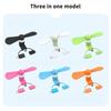 Mini Phone Cooling Fan Plug & Play Universal 3 Ports Small Fan for Summer Outdoor Walk Shopping Daily Use