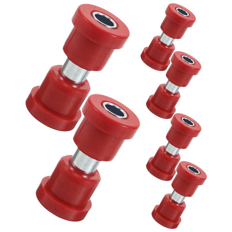 6Pcs Complete Golf Cart Spring Bushing Set Polyurethane Rear Front Leaf Spring Bushings for Club Car Suspension Repair Easy