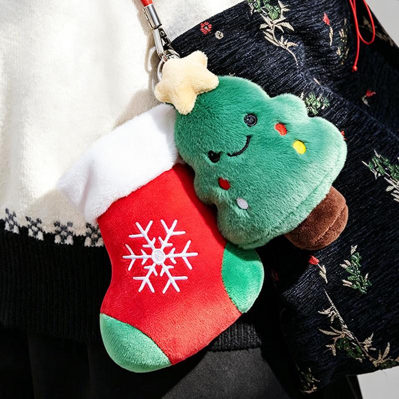Christmas Plush Snowman Ornament Soft Fabric Holiday Decor For Gift Giving