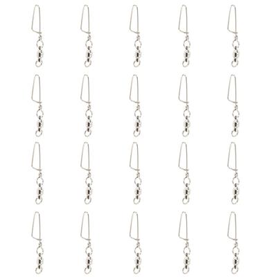 20 ΤΕΜΑΧΙΑ Αγκιστρωτήρες Σύνδεσης Ψαρέματος Ανοξείδωτο Ατσάλι Υψηλής Αντοχής Τύπου Β με Ρουλεμάν για Ψάρεμα σε Γλυκό και Αλμυρό Νερό 4#