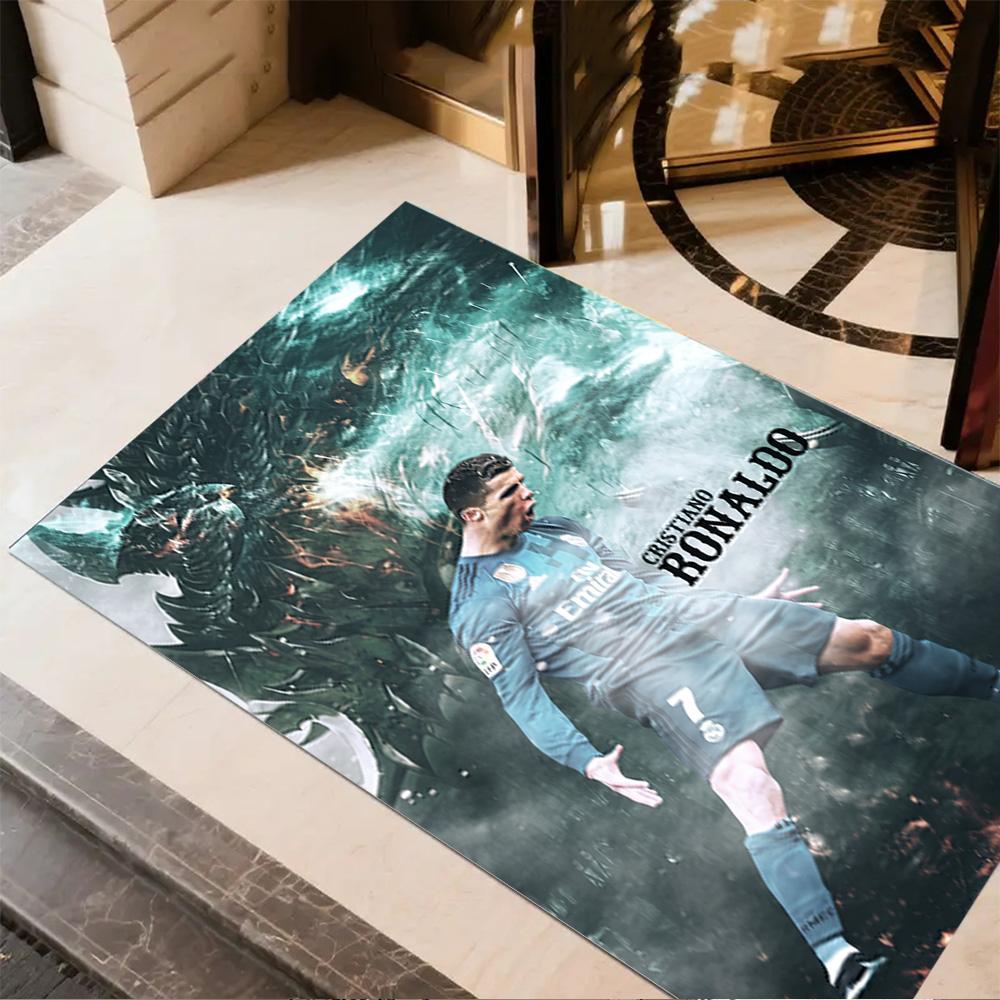 Ronaldo's Legendary Journey Area Rug Design for Hallway Bedrooms Dormitory Entryway Antislip Carpet Decorate Offices Best for Christmas
