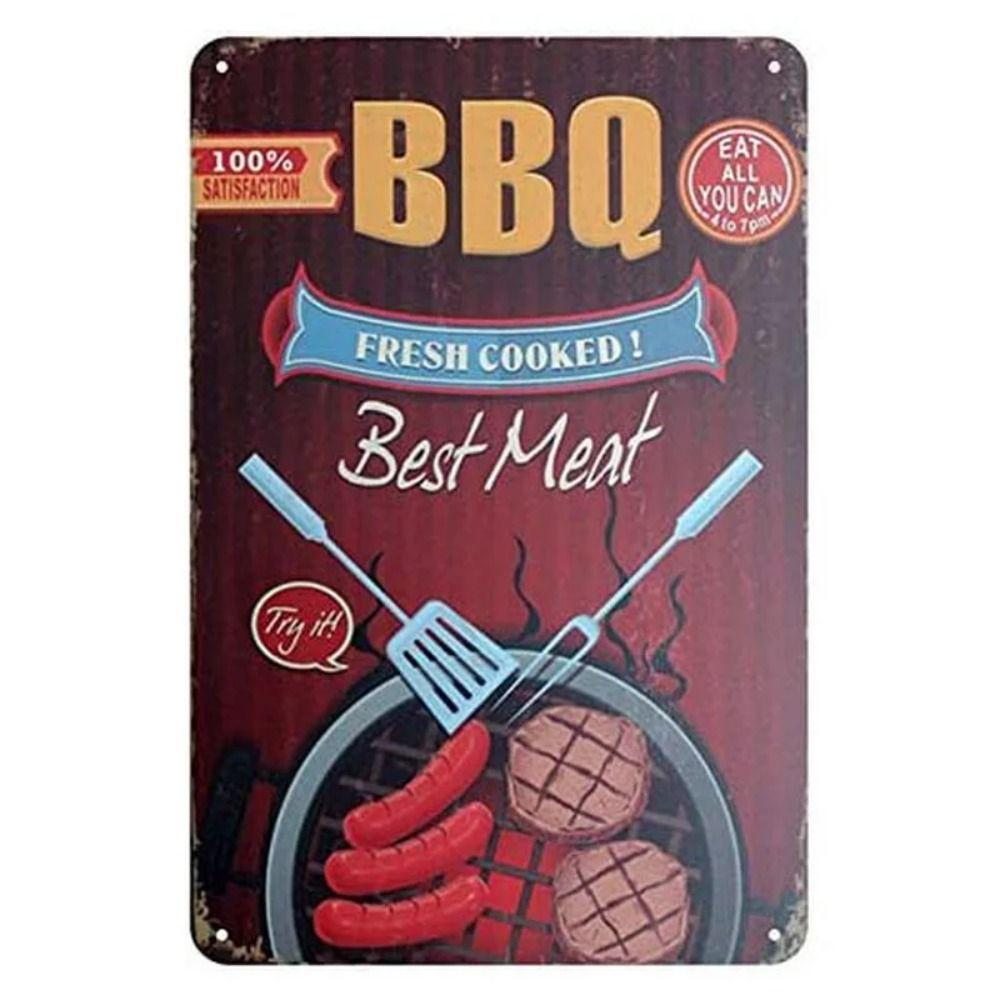 Barbecue BBQ Metal Tin Sign for Cottage 20x30cm