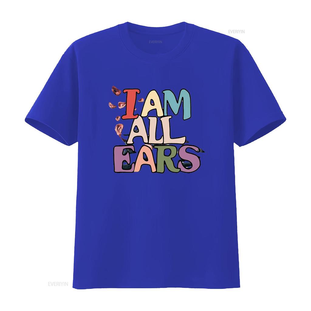 I Am All Ears Spooky Season Ghost Halloween Groovy Women SweaT T Shirt Vintage Washed Soft Casual Unisex Stylish Streetwear
