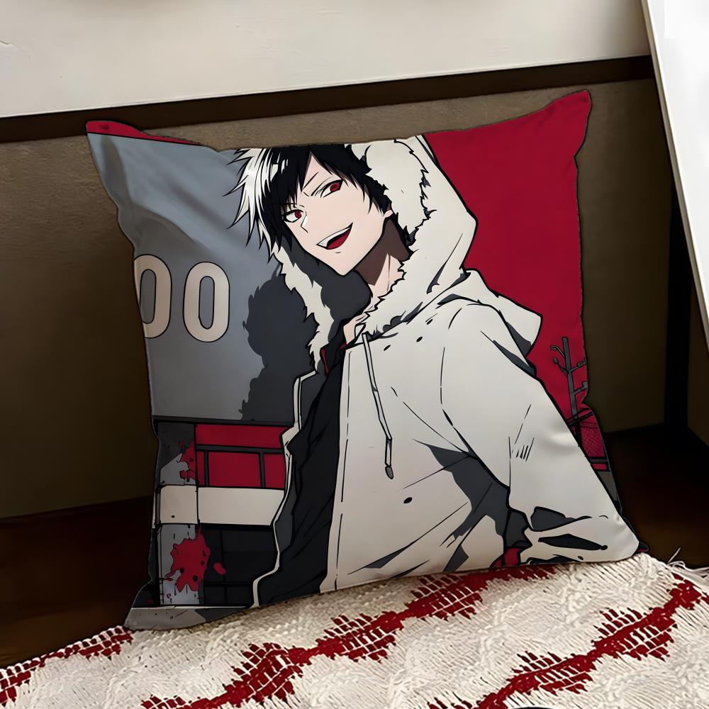 DDurarara Anime Cushion Cover Reversible Soft Durable Pillow Cover Home Car MultiScene Use for Daily Comfort