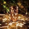 Yousheng Solar Sunflower Garden Lantern Metal Outdoor Hanging Light Waterproof Energy-Saving Tabletop Light for Patio Pathway