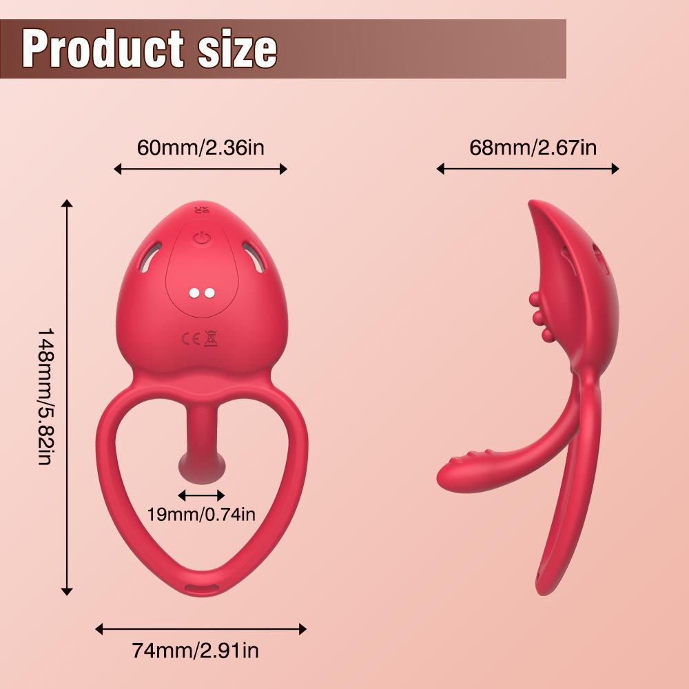 Wearable Panty Vibrator Adult Sex Toy Wireless Control Vibrating Penis Ring with Lace Strap Clitoral Stimulator for Women Couple