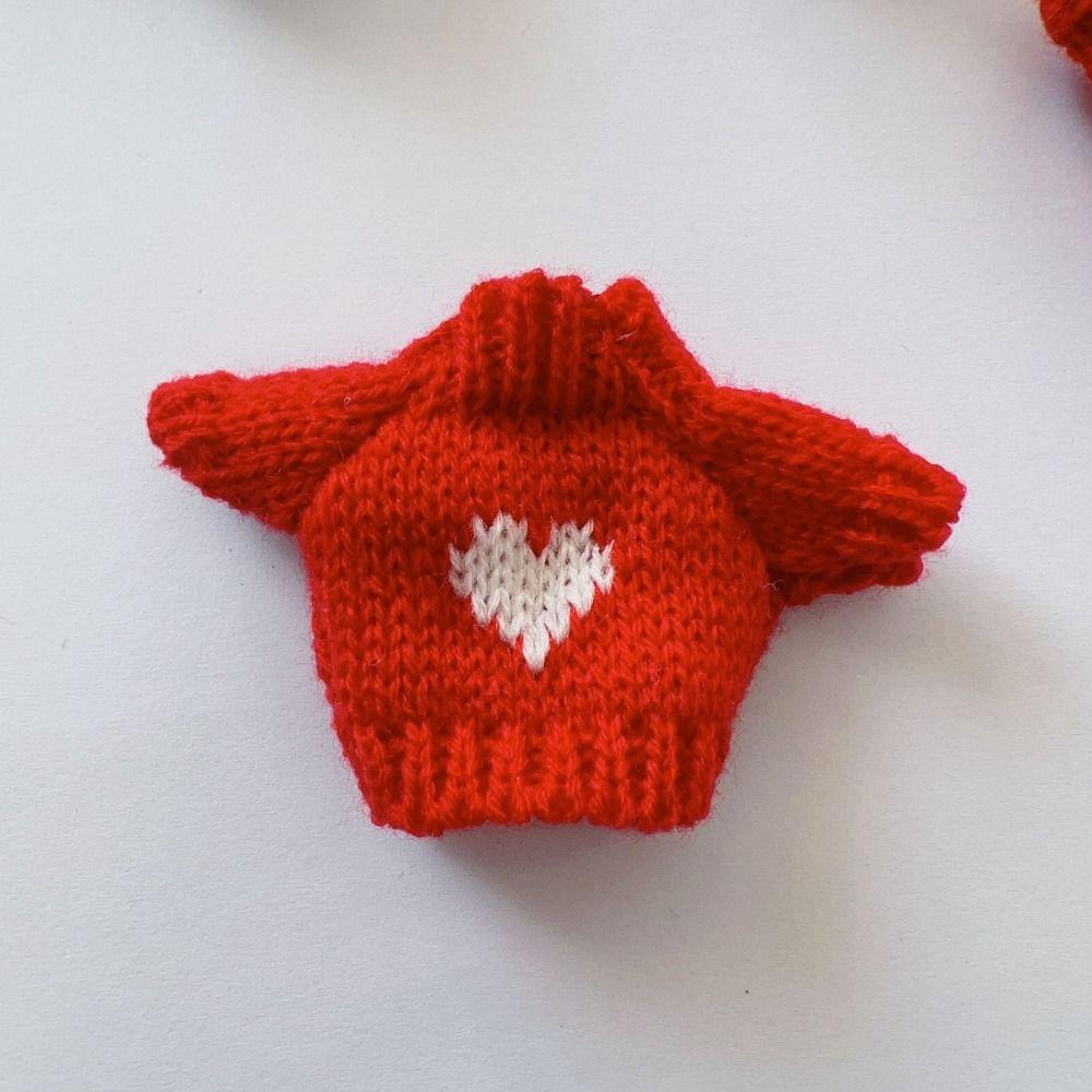 White/Red/Green Dolls Sweater Christmas Style Plush Doll's Clothing for 16cm/17cm Bjd Doll