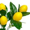 Lifelike Lemon Branch Farmhouse with Green Leaf Vivid Lemon Plant Bouquet for Indoor Outdoor Table Vase Party Garden Porch