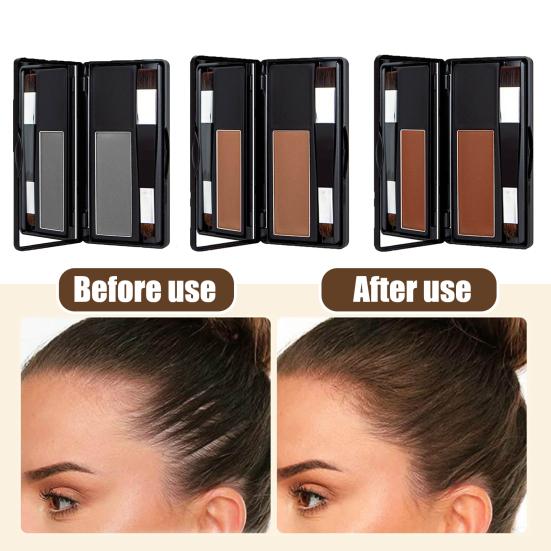 8G Hairline Cream with Mirror Brush Waterproof Sweat-proof Root Touch Up Hair Powder Men Women Instantly Thin Eyebrow Beard
